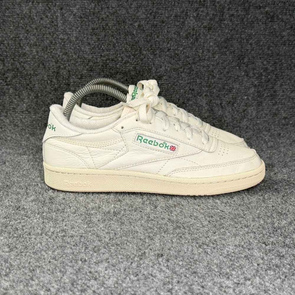 Reebok Club C 85 Retro Athletic Shoes Women's 8 Cream Leather Tennis Sneakers